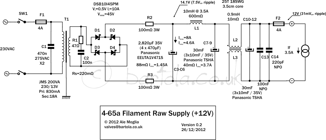 4-65a filament supply – Bartola® Valves