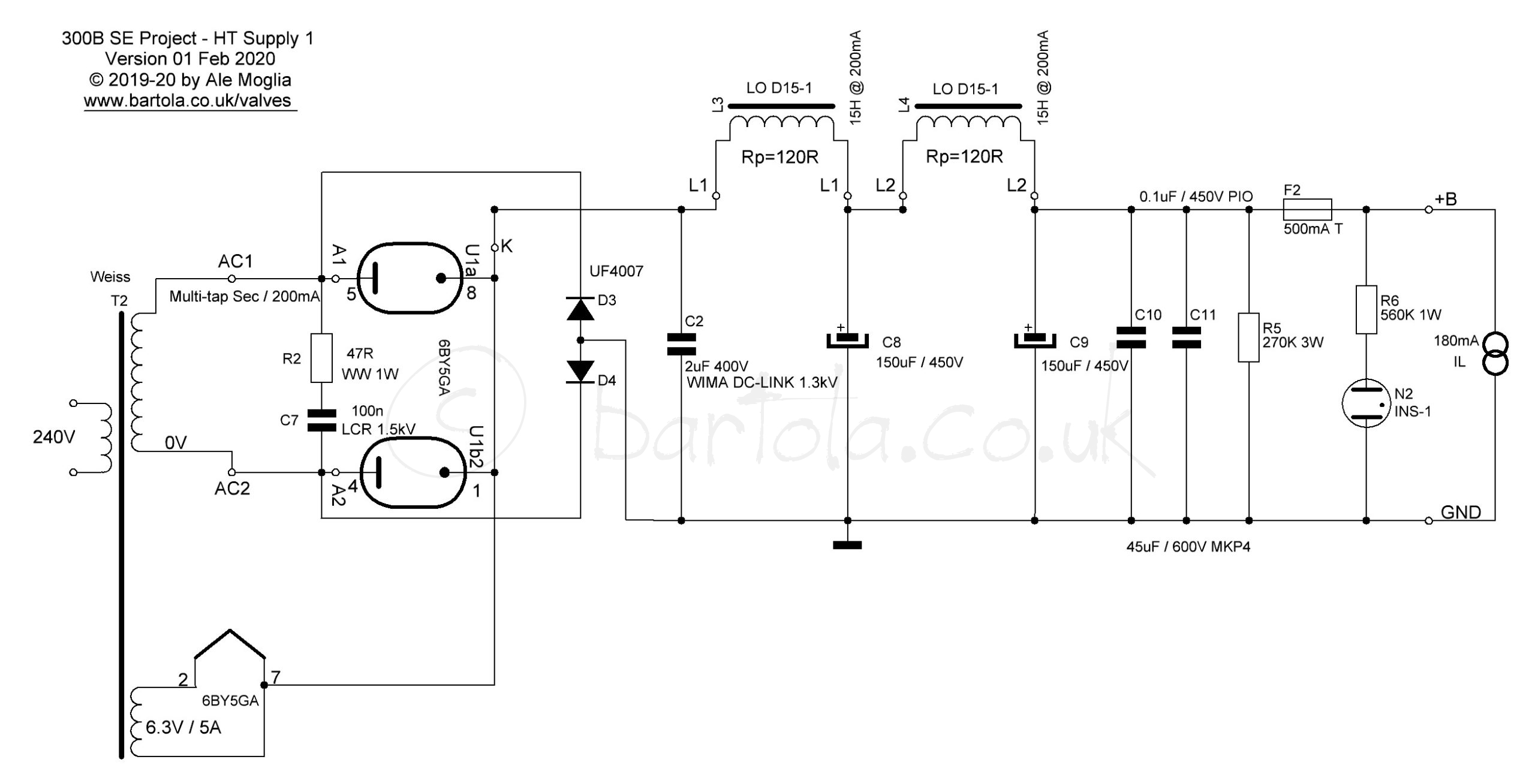 300B SE Amplifier – Bartola® Valves