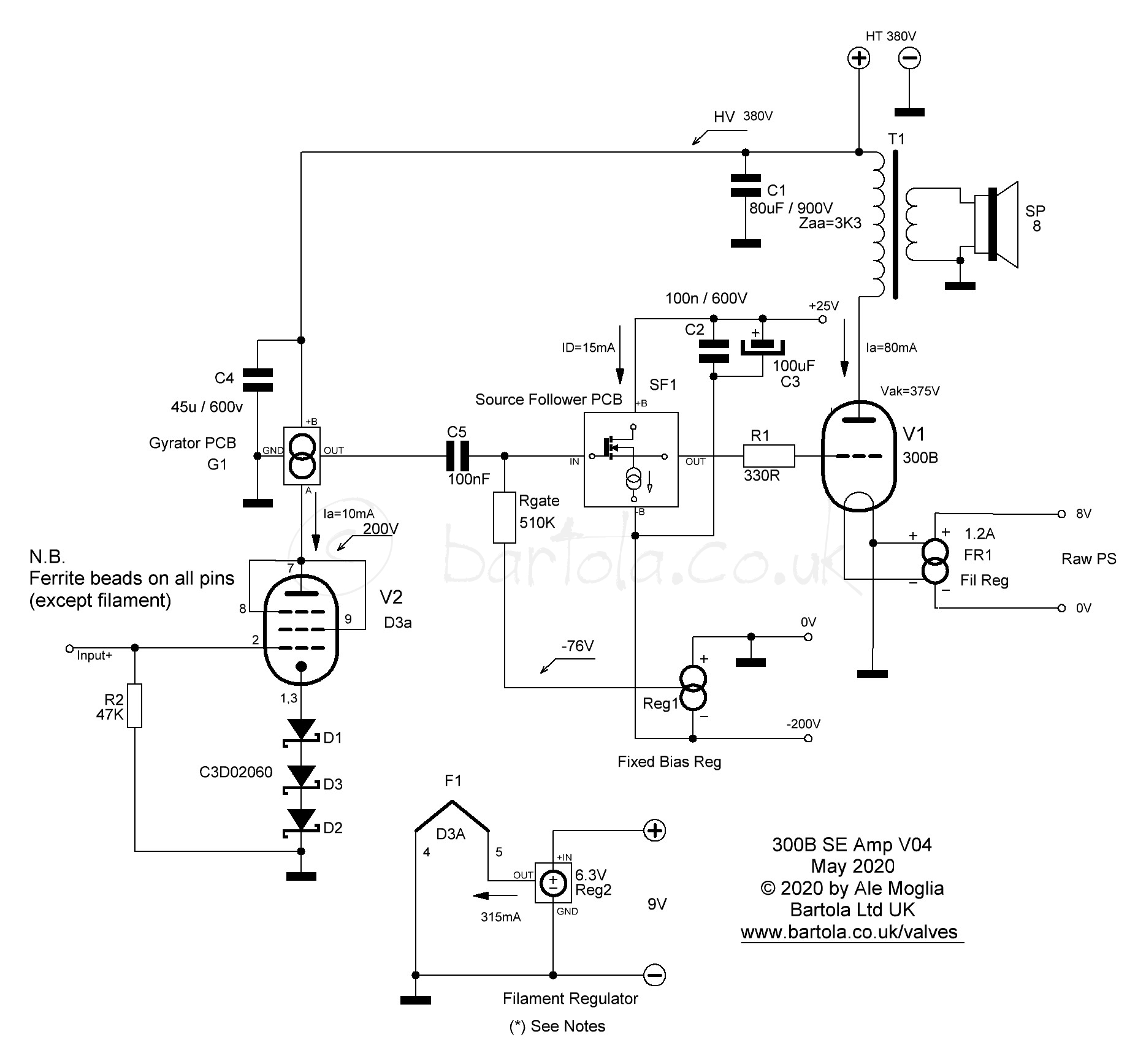 300B SE Amplifier – Bartola® Valves